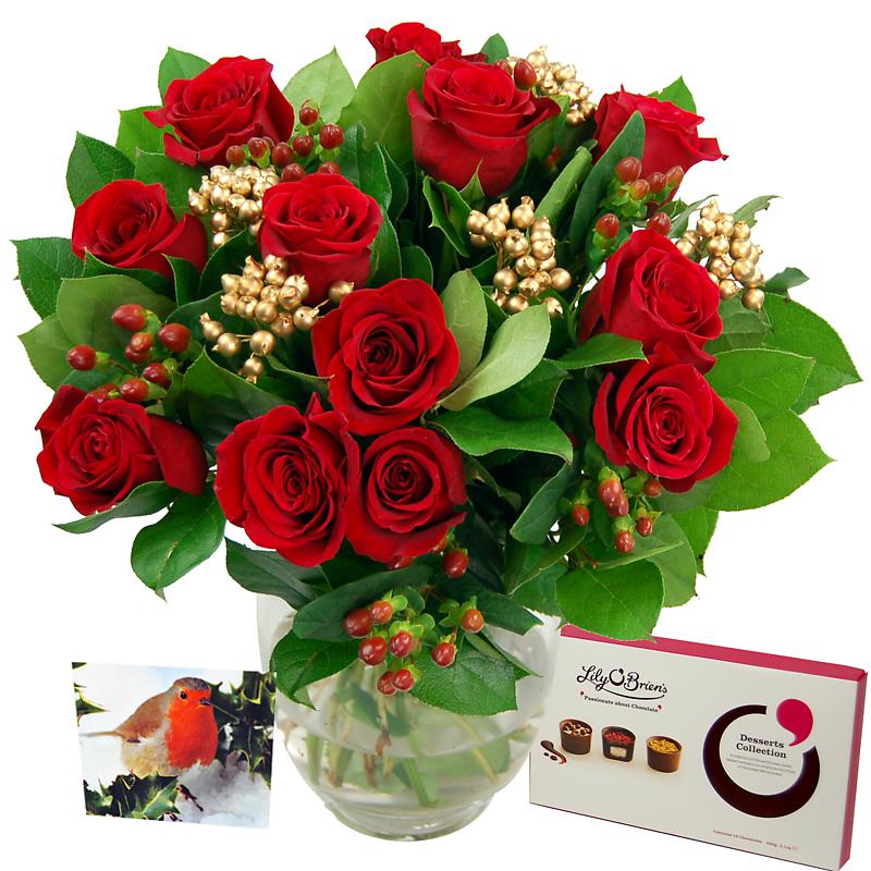 cheap christmas flowers by post