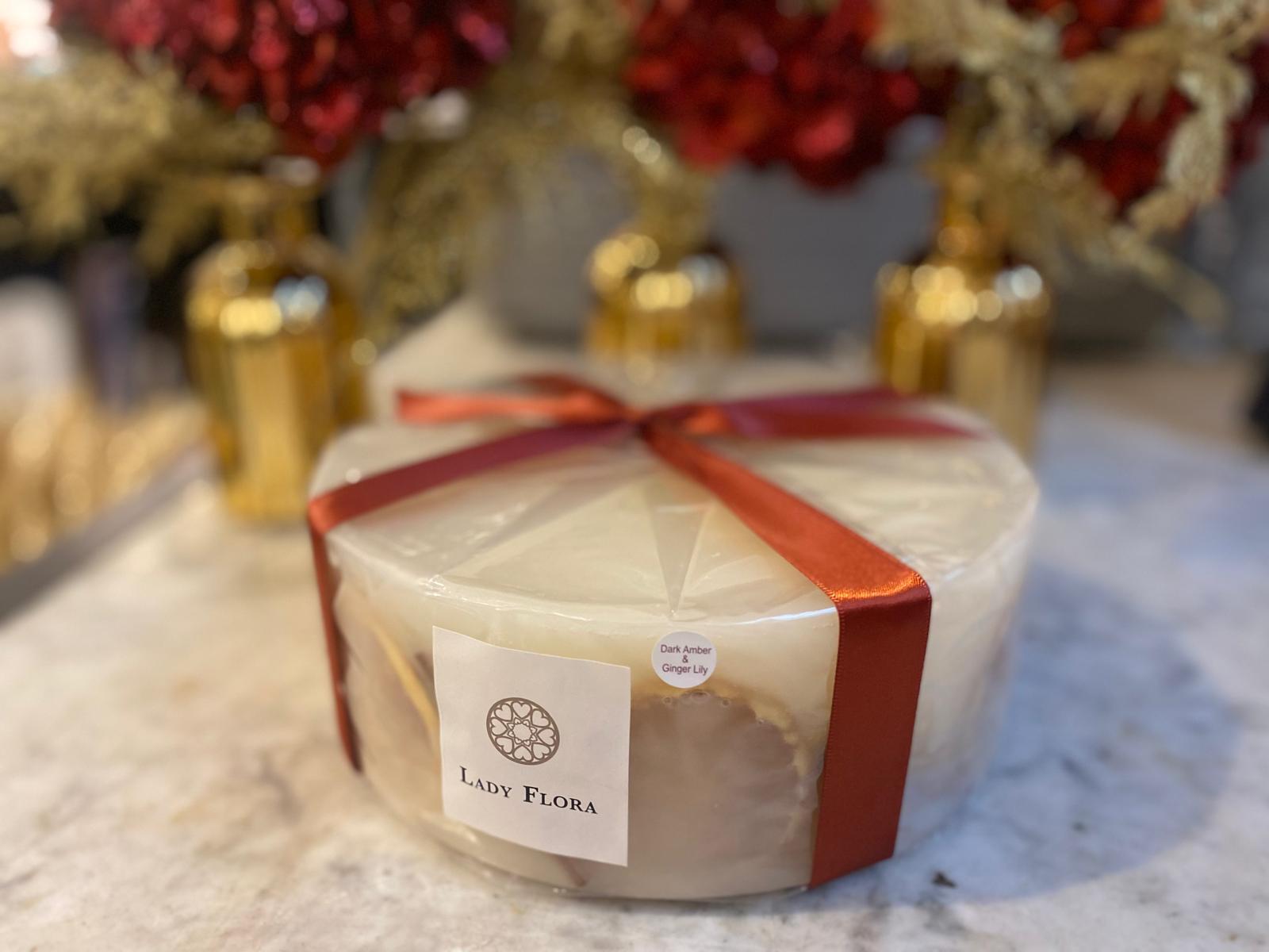 Dark amber and Ginger lily Multiwick Candle